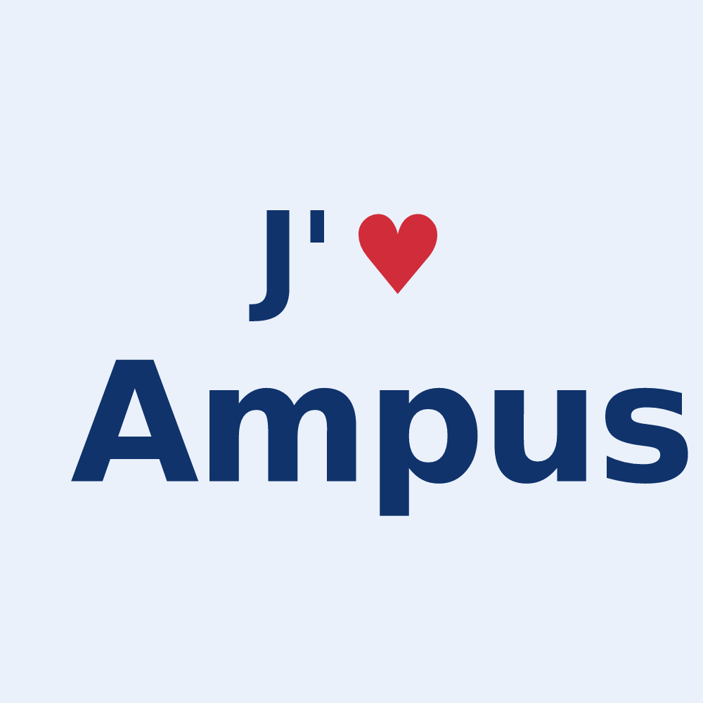 Sticker personnalisé Ampus — design J'aime Ampus