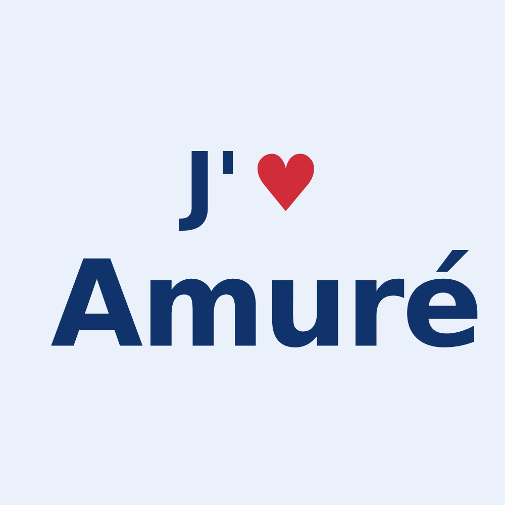 Sticker personnalisé Amuré — design J'aime Amuré