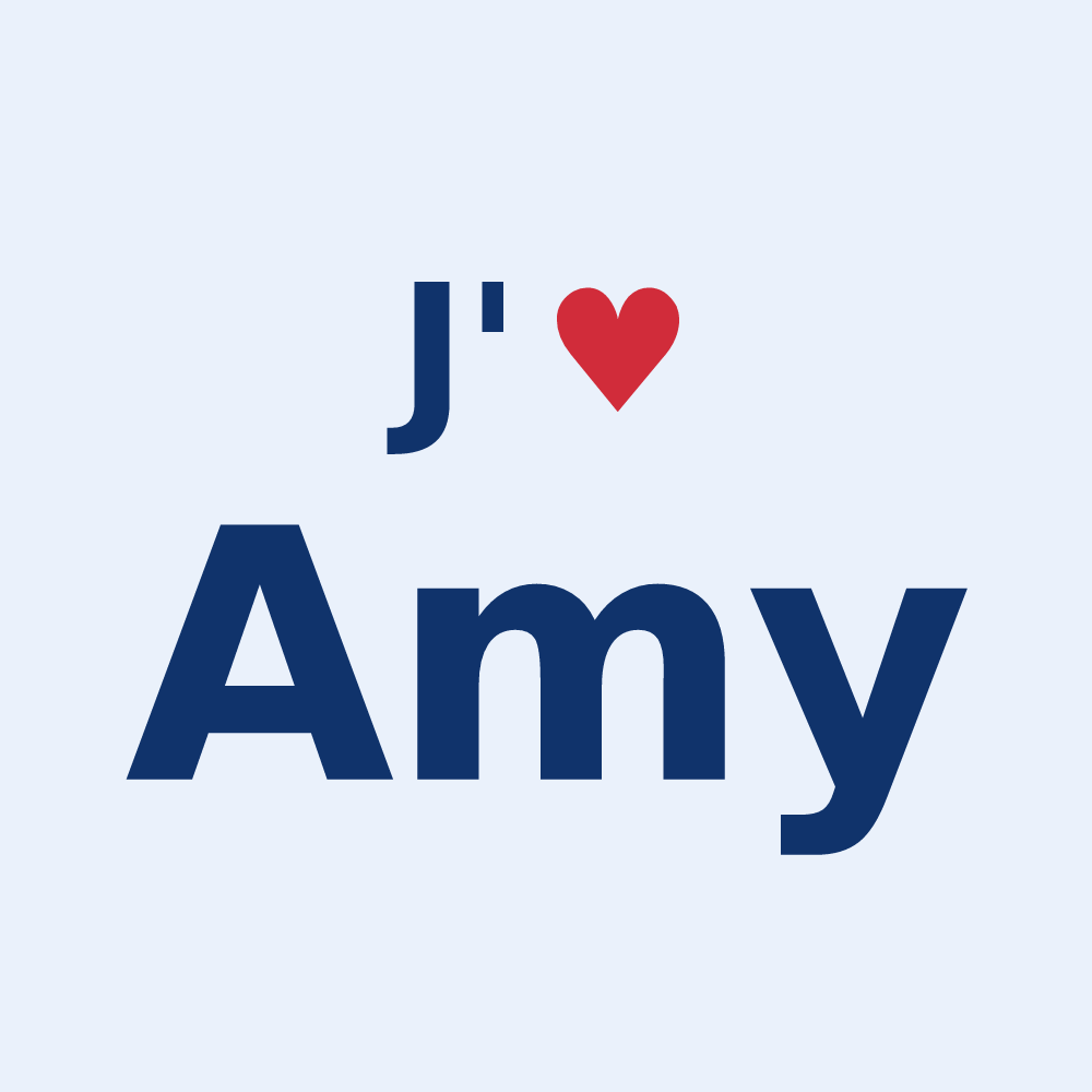 Sticker personnalisé Amy — design J'aime Amy