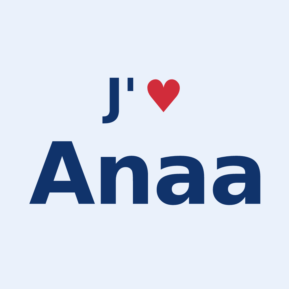 Sticker personnalisé Anaa — design J'aime Anaa
