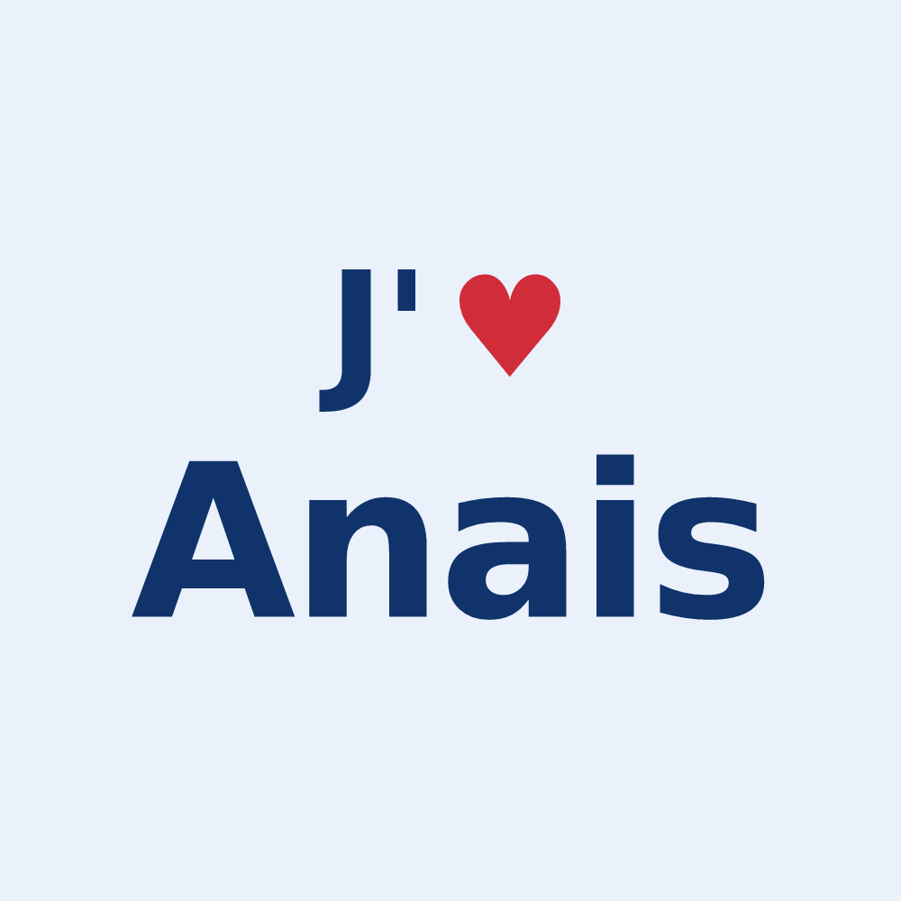 Sticker personnalisé Anais — design J'aime Anais