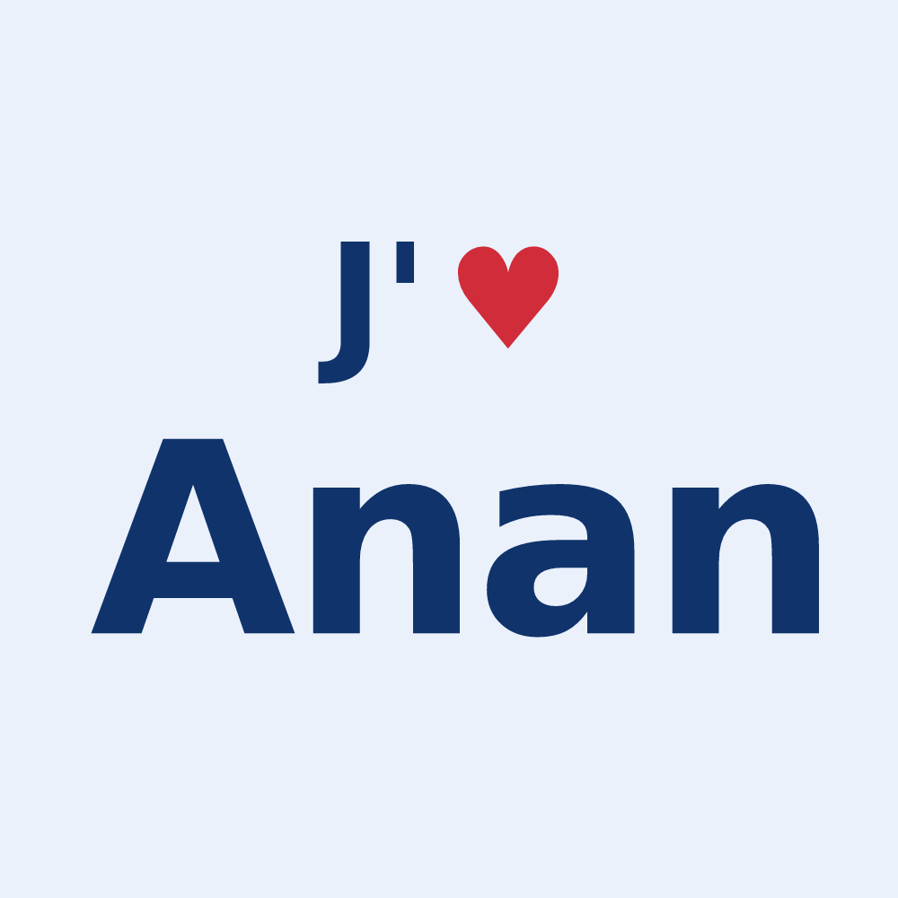 Sticker personnalisé Anan — design J'aime Anan