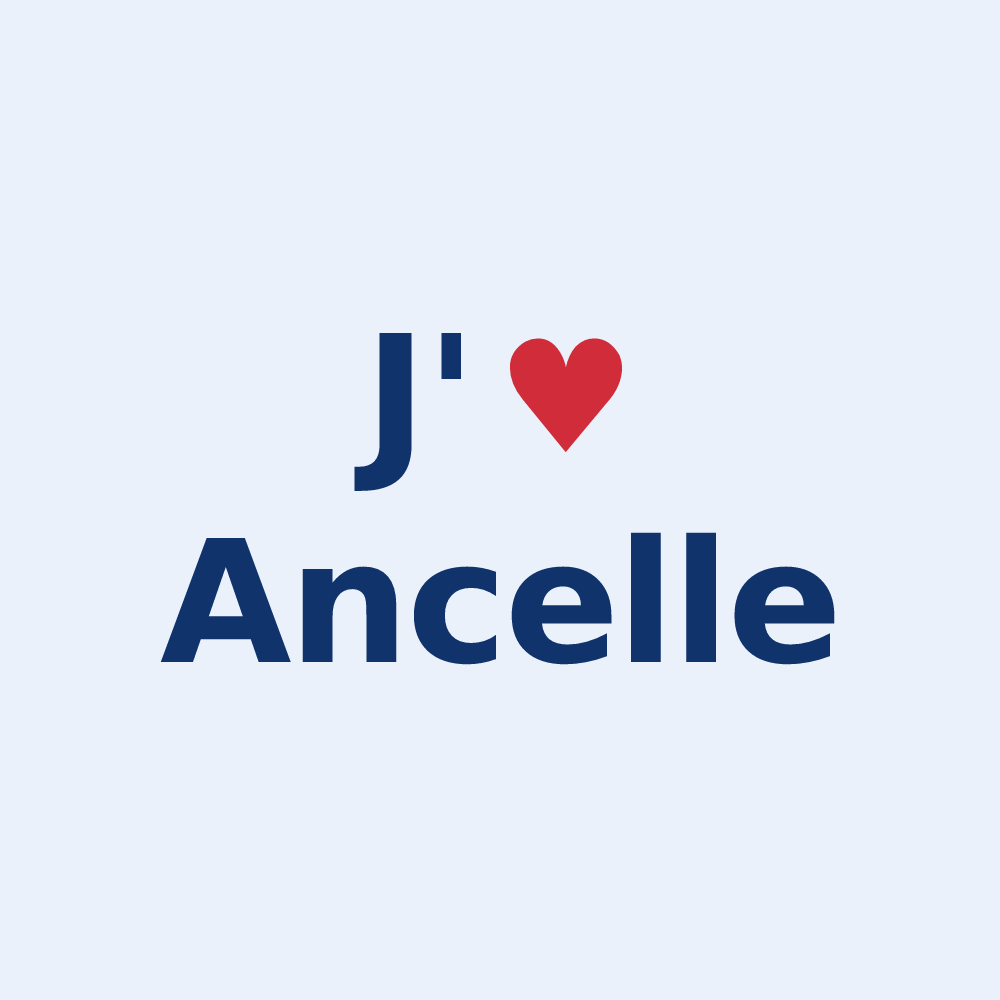 Sticker personnalisé Ancelle — design J'aime Ancelle