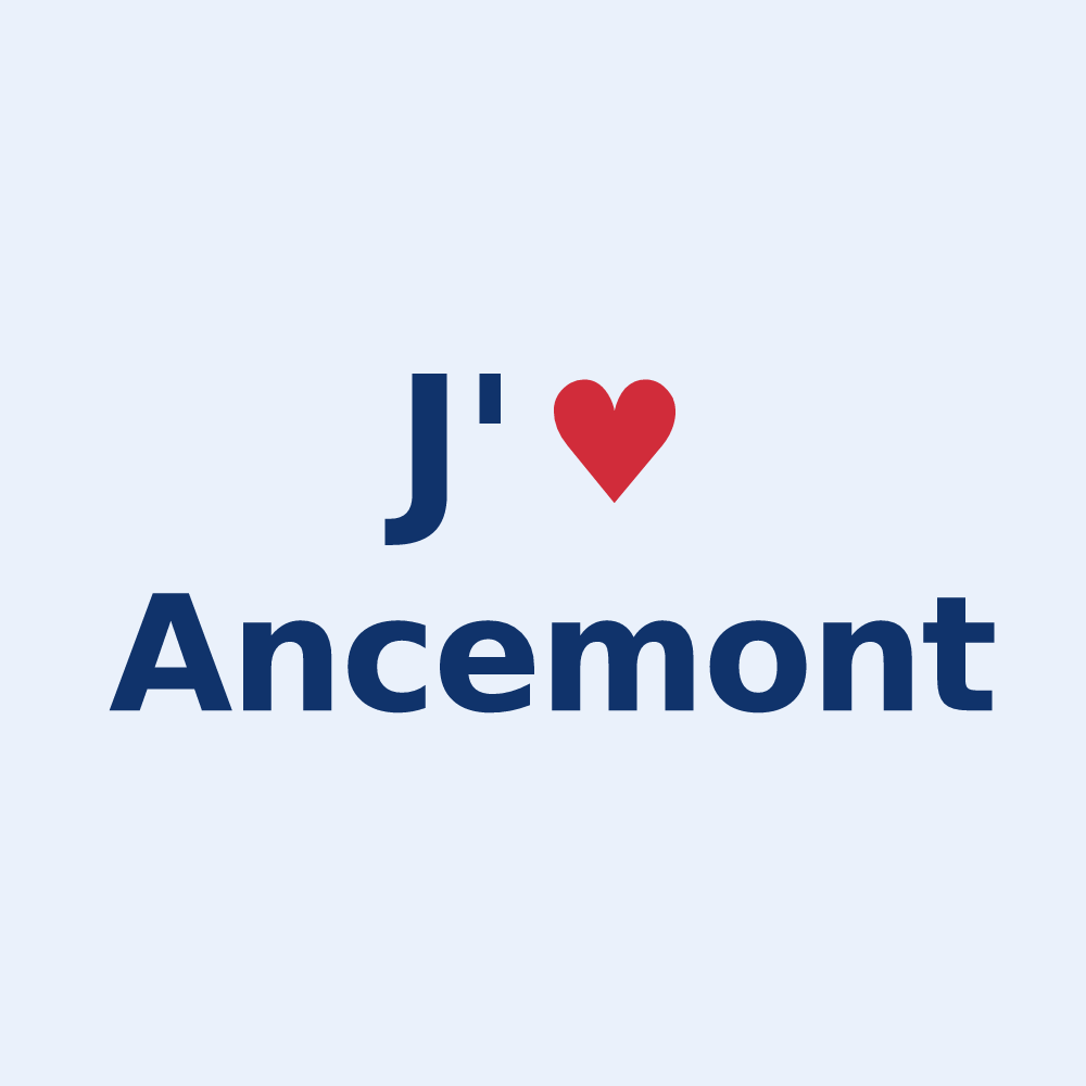 Sticker personnalisé Ancemont — design J'aime Ancemont