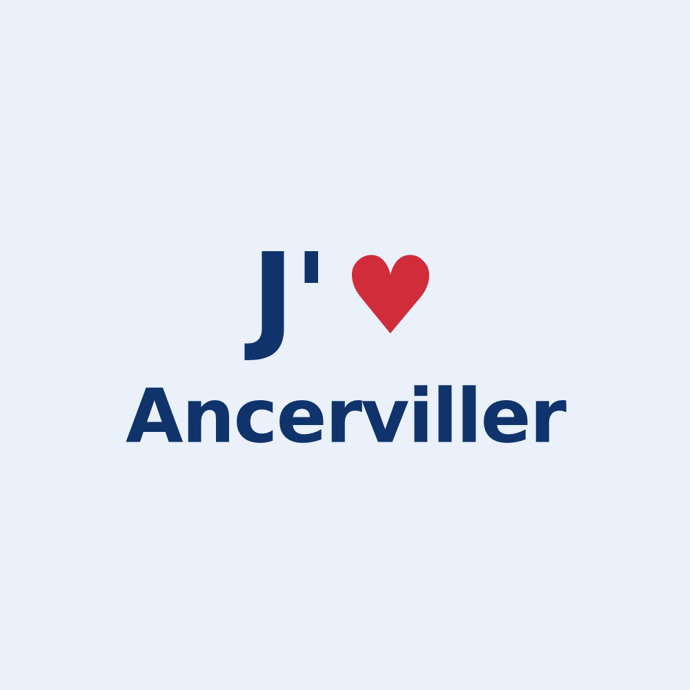 Sticker personnalisé Ancerviller — design J'aime Ancerviller