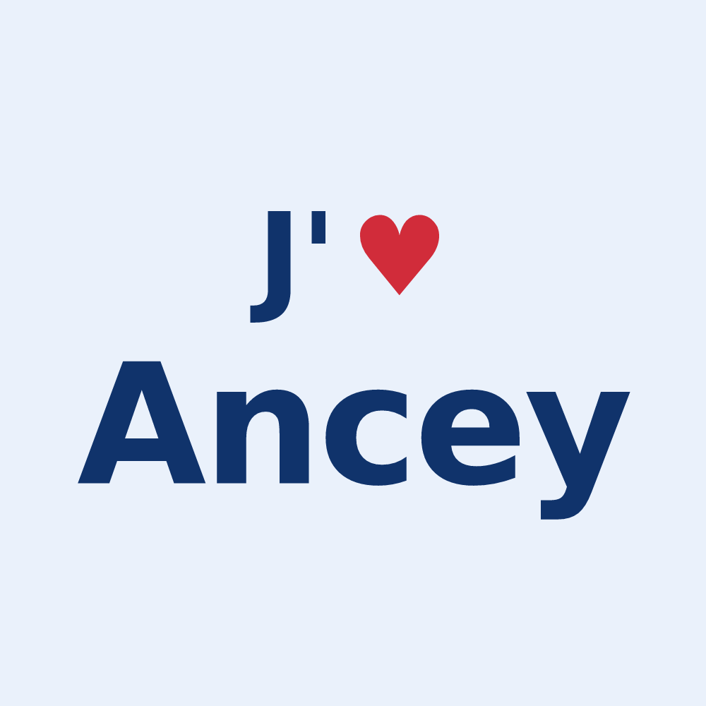 Sticker personnalisé Ancey — design J'aime Ancey
