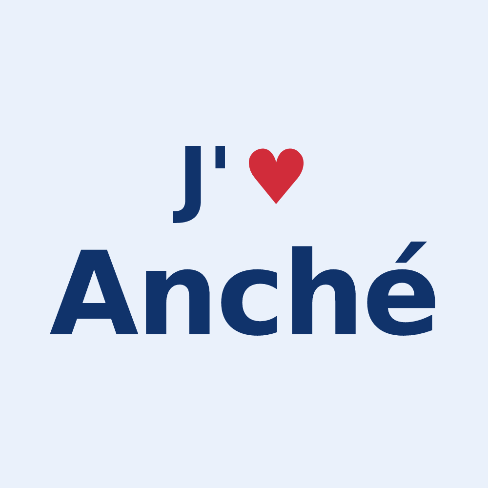 Sticker personnalisé Anché — design J'aime Anché