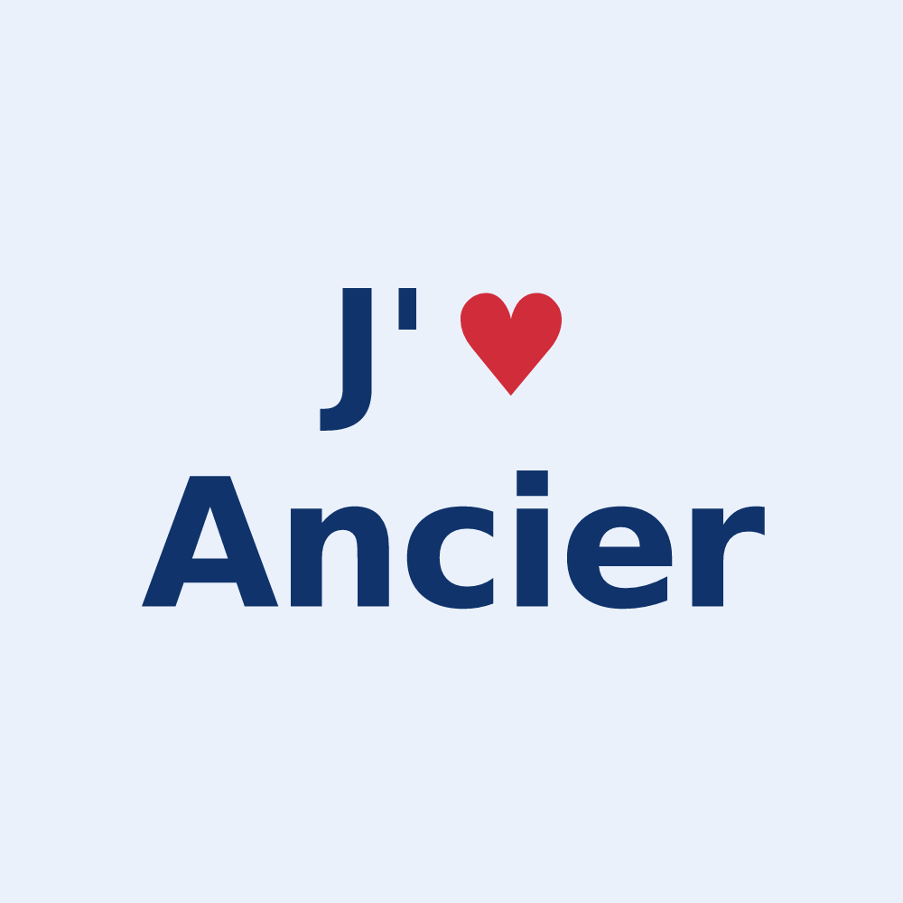 Sticker personnalisé Ancier — design J'aime Ancier