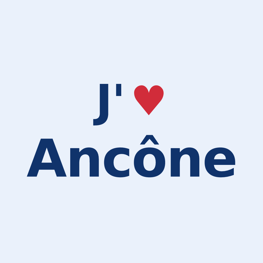 Sticker personnalisé Ancône — design J'aime Ancône