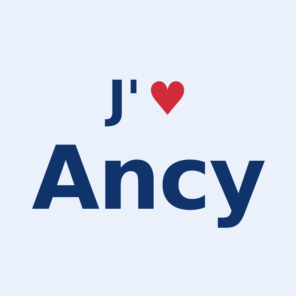 Sticker personnalisé Ancy — design J'aime Ancy
