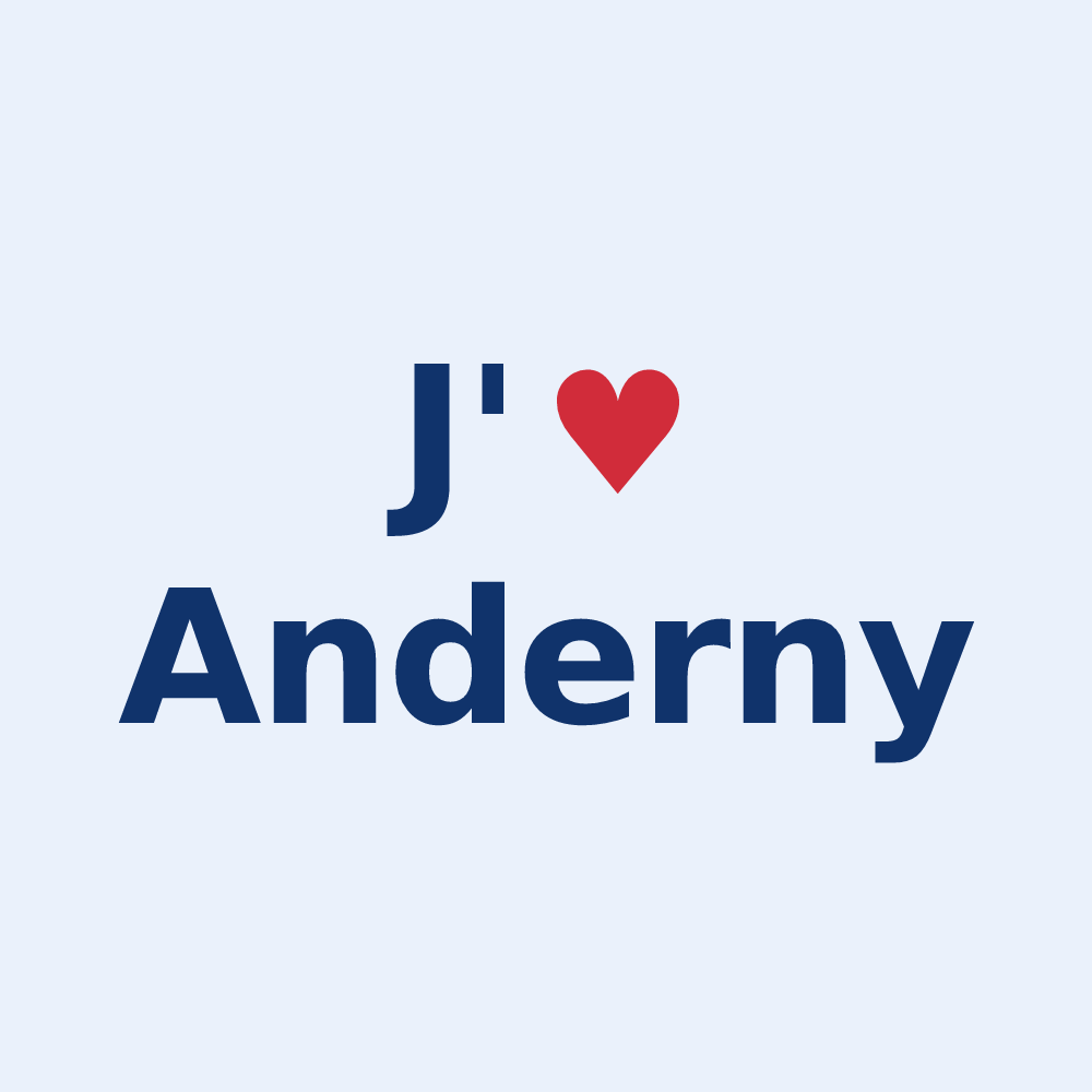 Sticker personnalisé Anderny — design J'aime Anderny