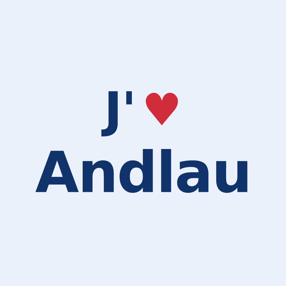 Sticker personnalisé Andlau — design J'aime Andlau