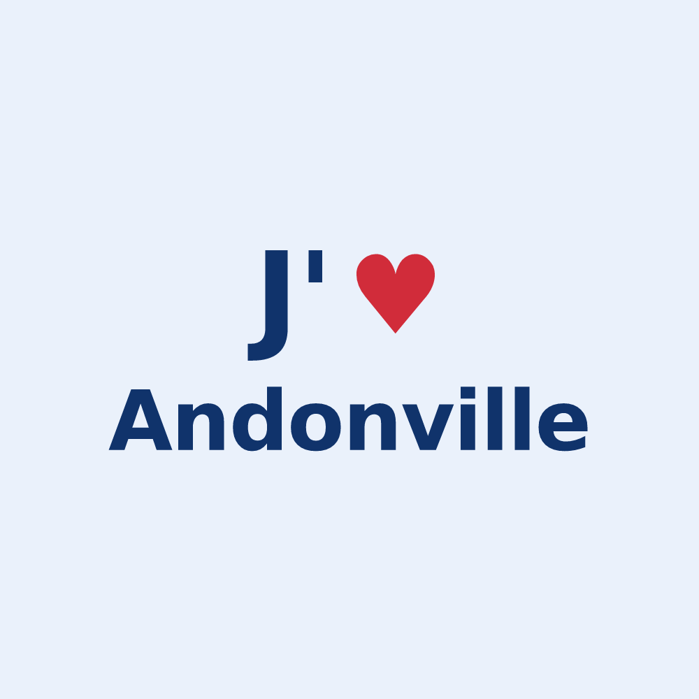 Sticker personnalisé Andonville — design J'aime Andonville