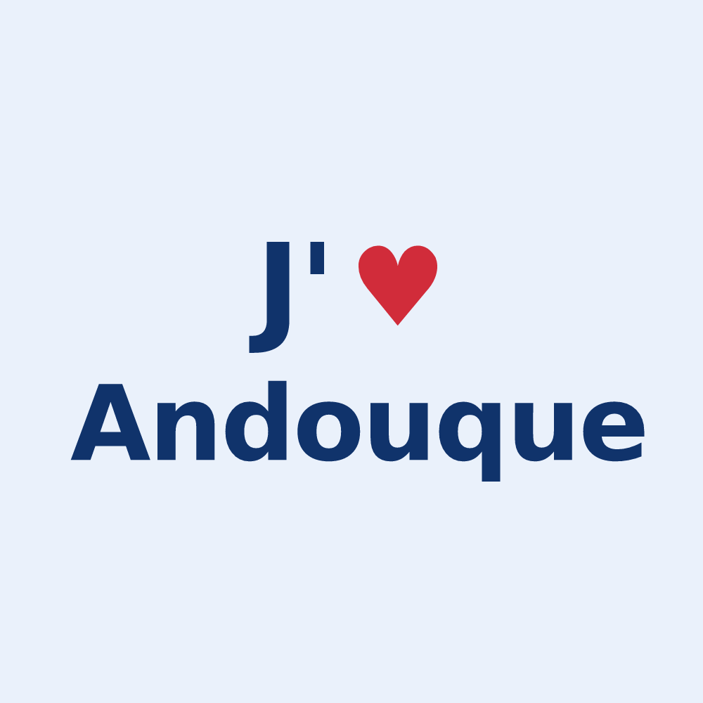 Sticker personnalisé Andouque — design J'aime Andouque