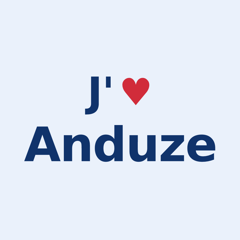 Sticker personnalisé Anduze — design J'aime Anduze