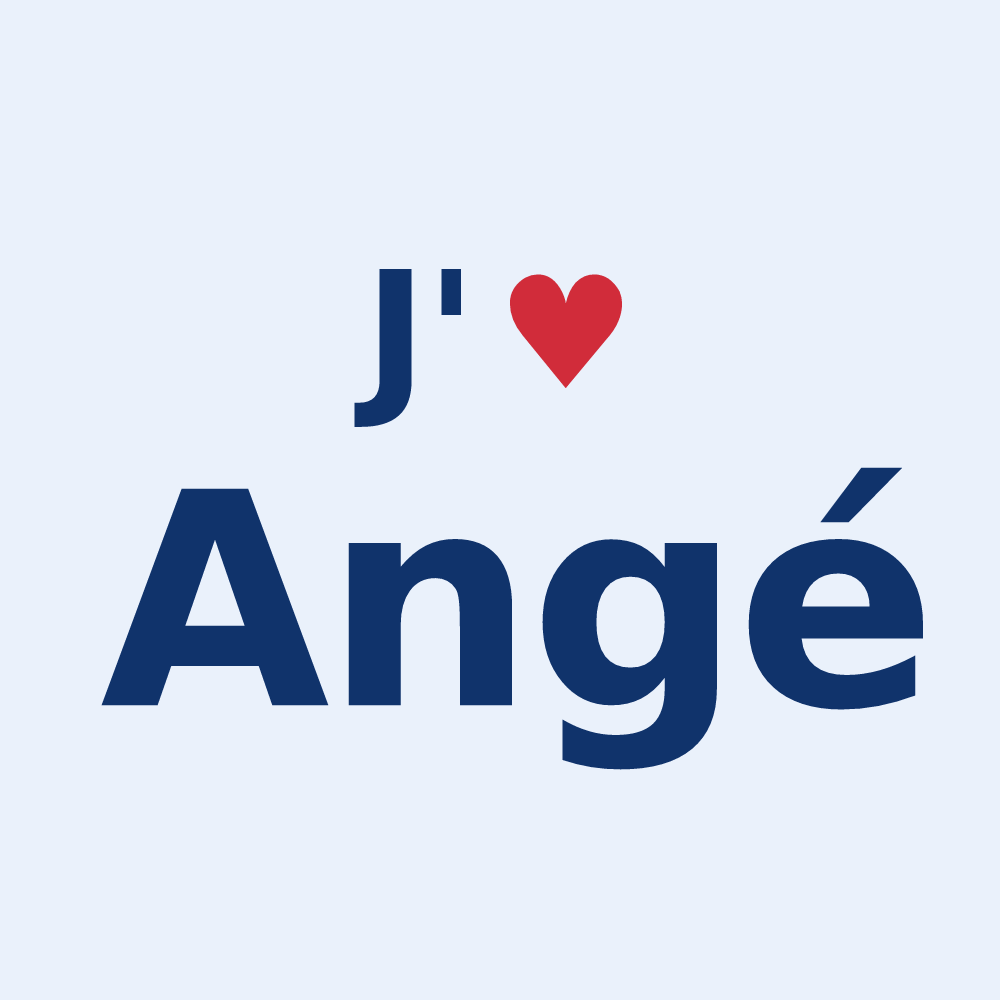Sticker personnalisé Angé — design J'aime Angé