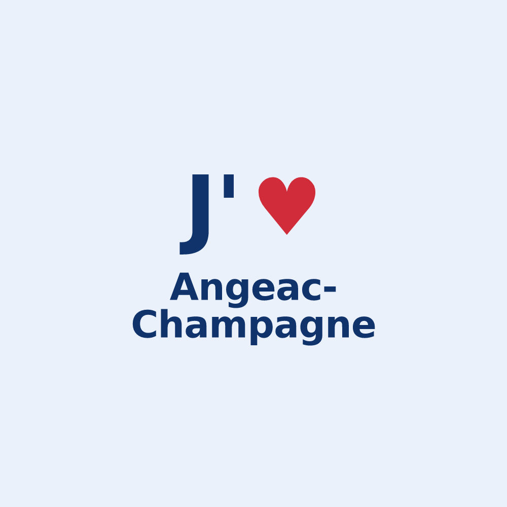 Sticker personnalisé Angeac-Champagne — design J'aime Angeac-Champagne