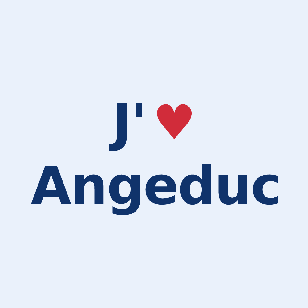 Sticker personnalisé Angeduc — design J'aime Angeduc