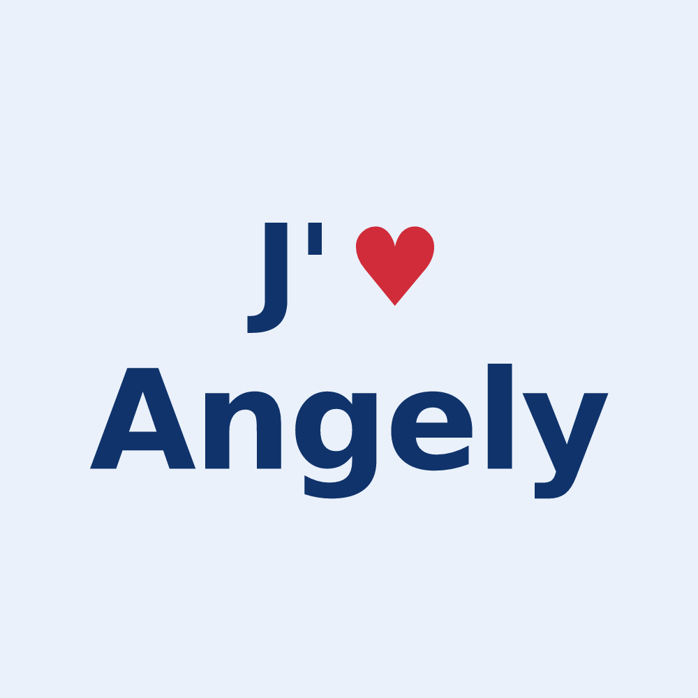 Sticker personnalisé Angely — design J'aime Angely