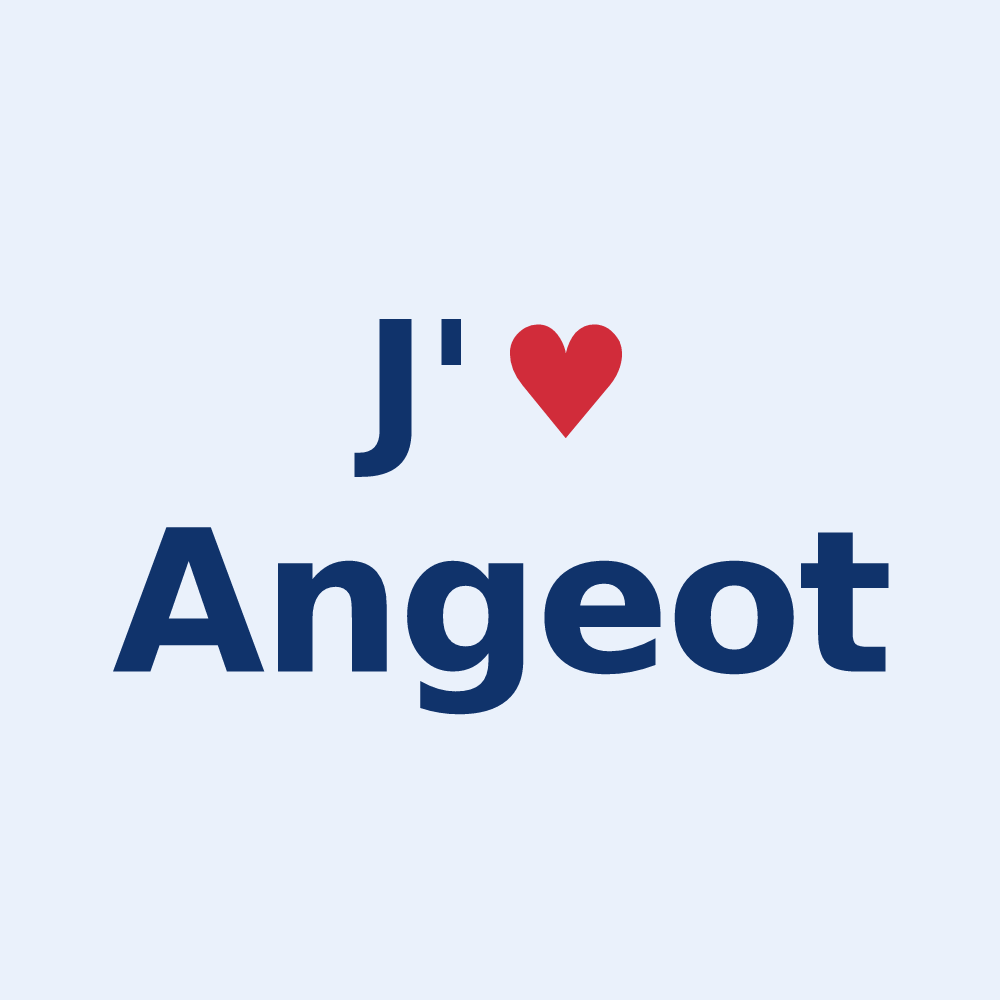 Sticker personnalisé Angeot — design J'aime Angeot