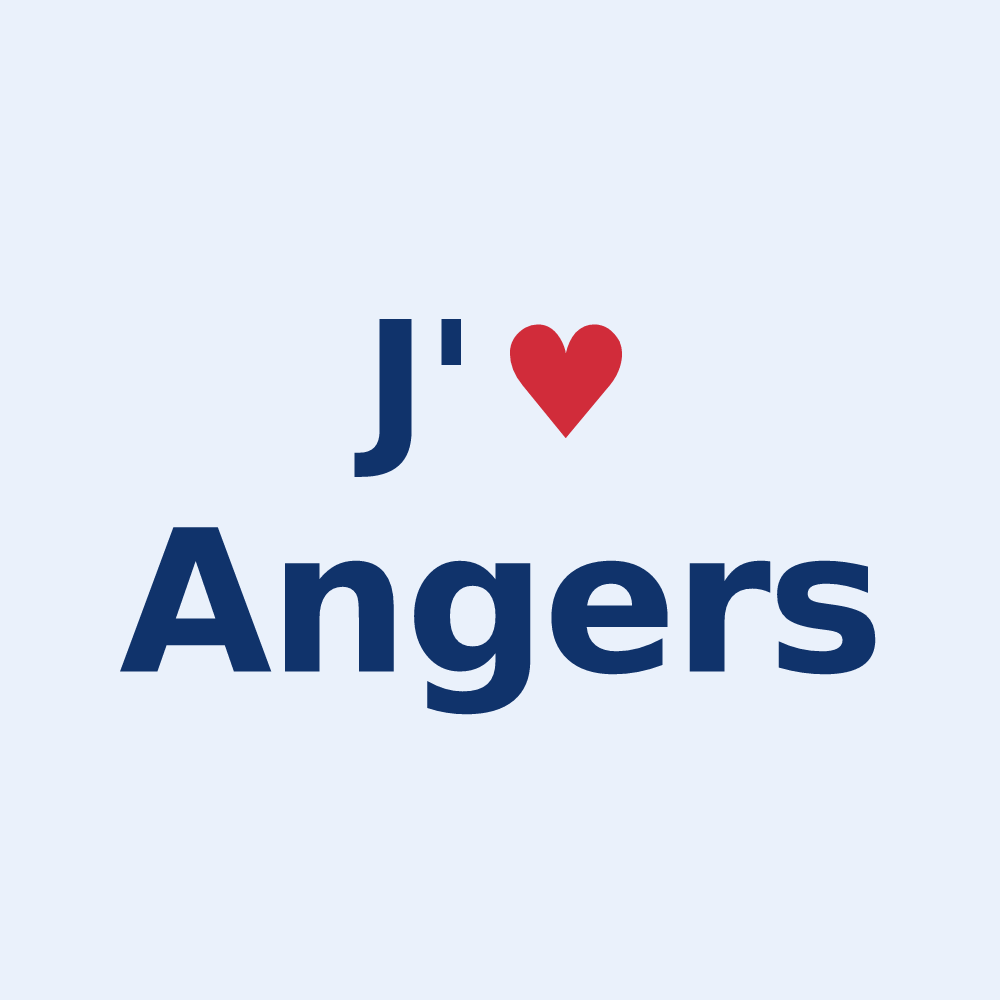 Sticker personnalisé Angers — design J'aime Angers