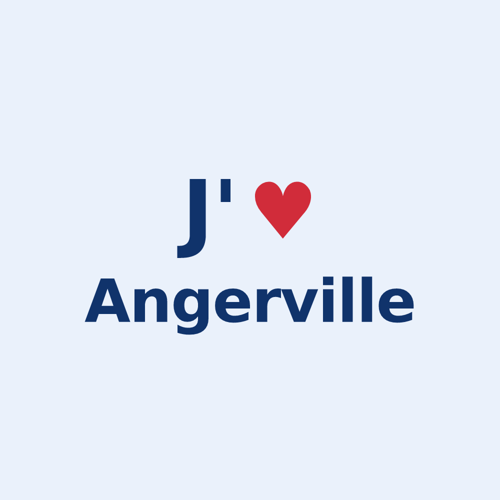 Sticker personnalisé Angerville — design J'aime Angerville