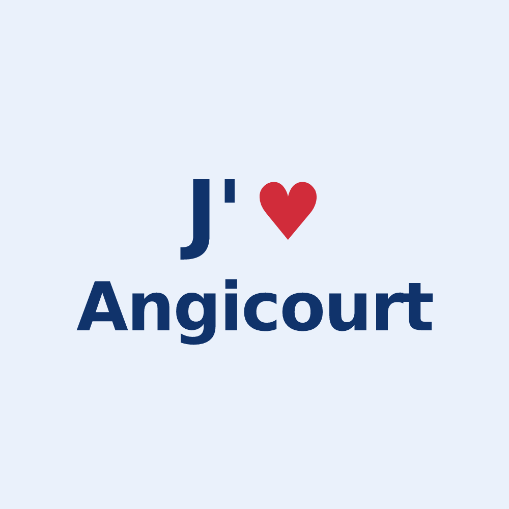Sticker personnalisé Angicourt — design J'aime Angicourt