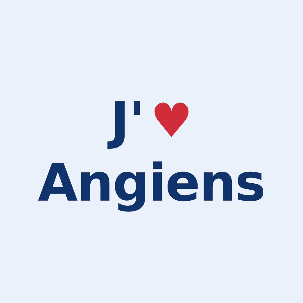 Sticker personnalisé Angiens — design J'aime Angiens