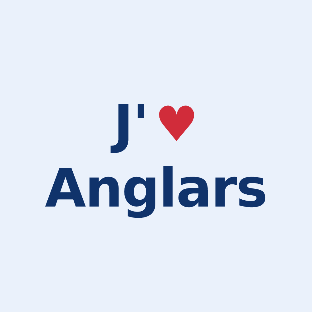 Sticker personnalisé Anglars — design « J'aime Anglars » imprimé sur le sticker