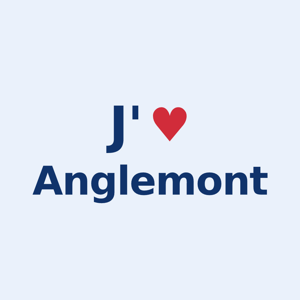 Sticker personnalisé Anglemont — design J'aime Anglemont