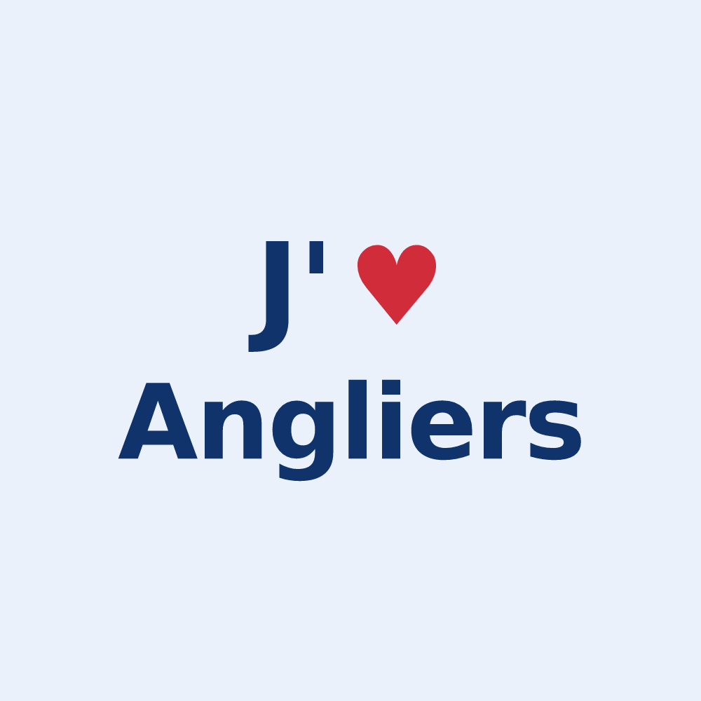 Sticker personnalisé Angliers — design J'aime Angliers