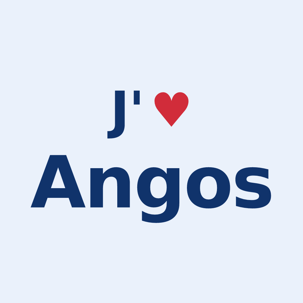 Sticker personnalisé Angos — design J'aime Angos