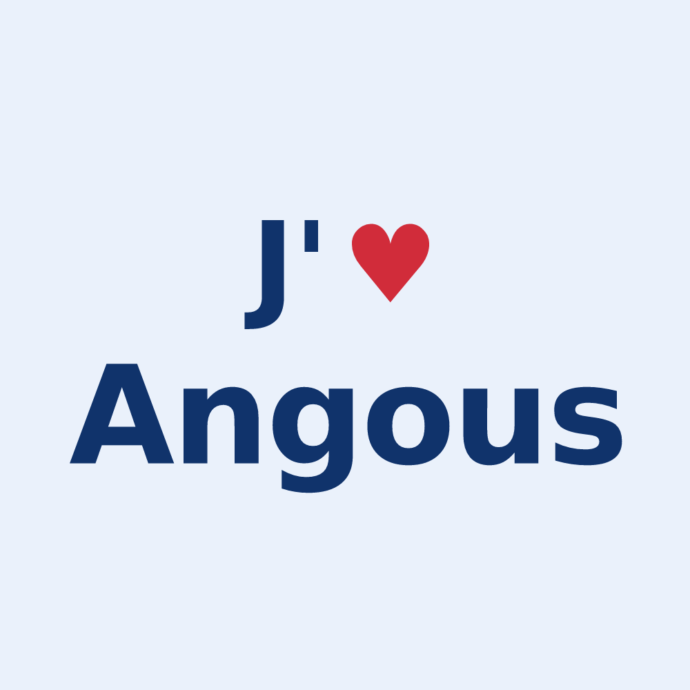 Sticker personnalisé Angous — design J'aime Angous