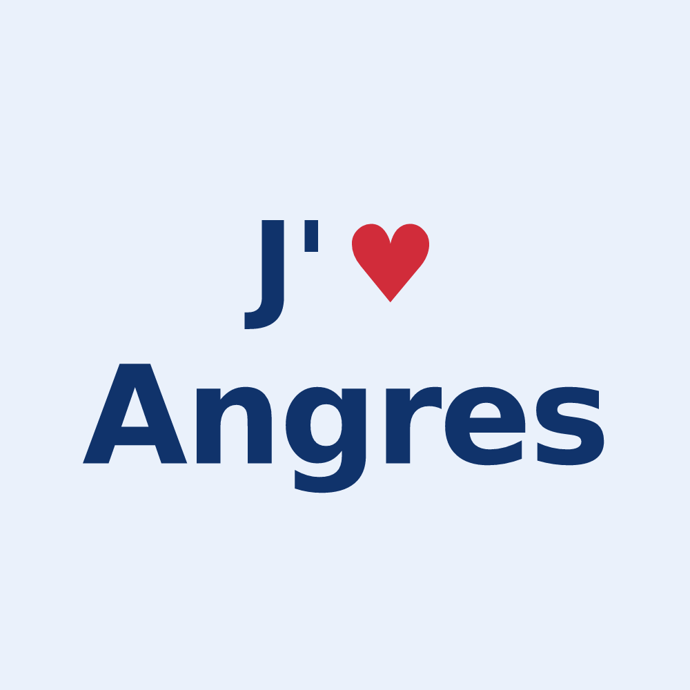 Sticker personnalisé Angres — design J'aime Angres