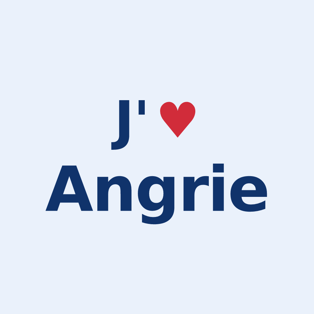 Sticker personnalisé Angrie — design J'aime Angrie