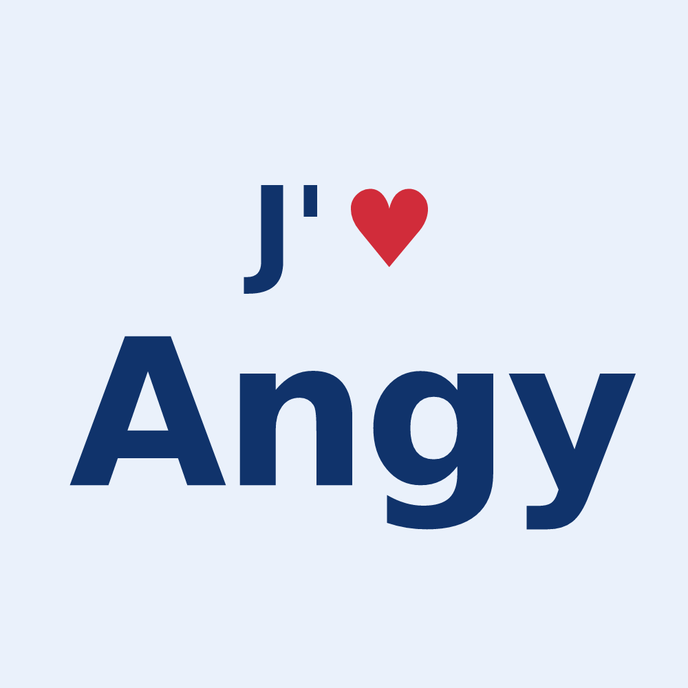 Sticker personnalisé Angy — design J'aime Angy
