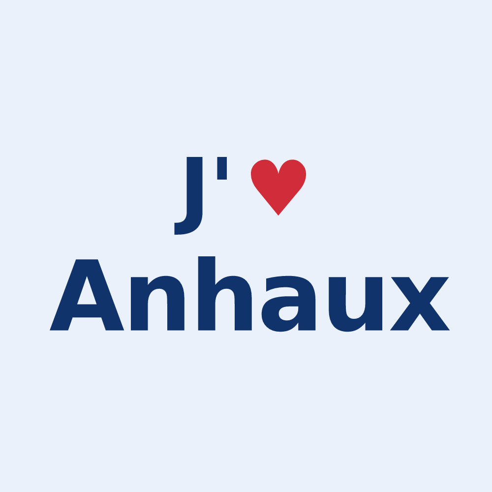 Sticker personnalisé Anhaux — design J'aime Anhaux