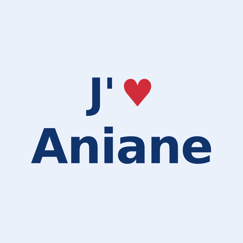 Sticker personnalisé Aniane — design J'aime Aniane