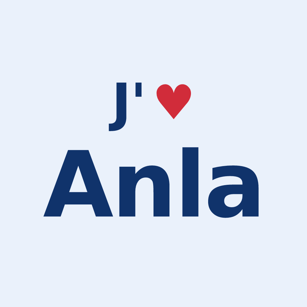 Sticker personnalisé Anla — design J'aime Anla