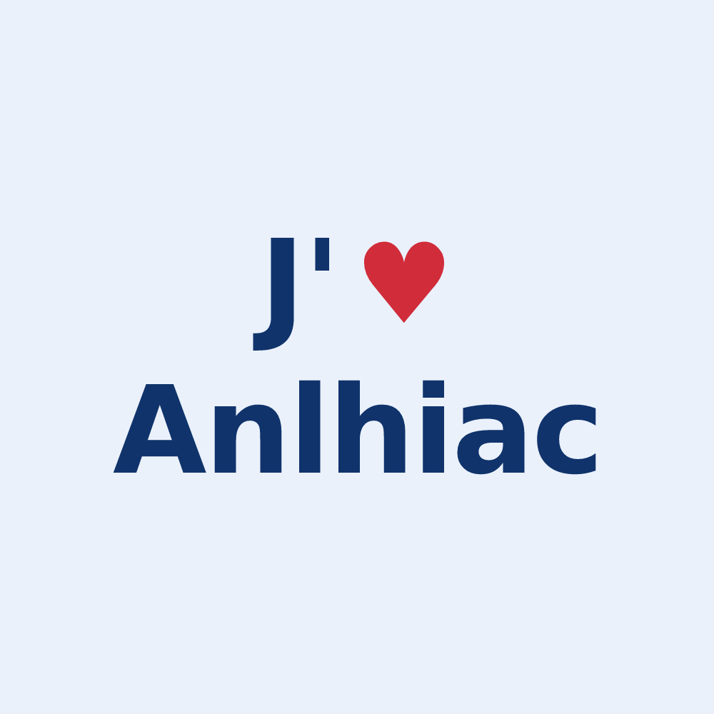 Sticker personnalisé Anlhiac — design J'aime Anlhiac