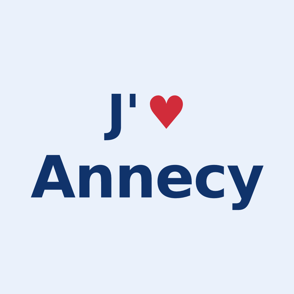 Sticker personnalisé Annecy — design J'aime Annecy