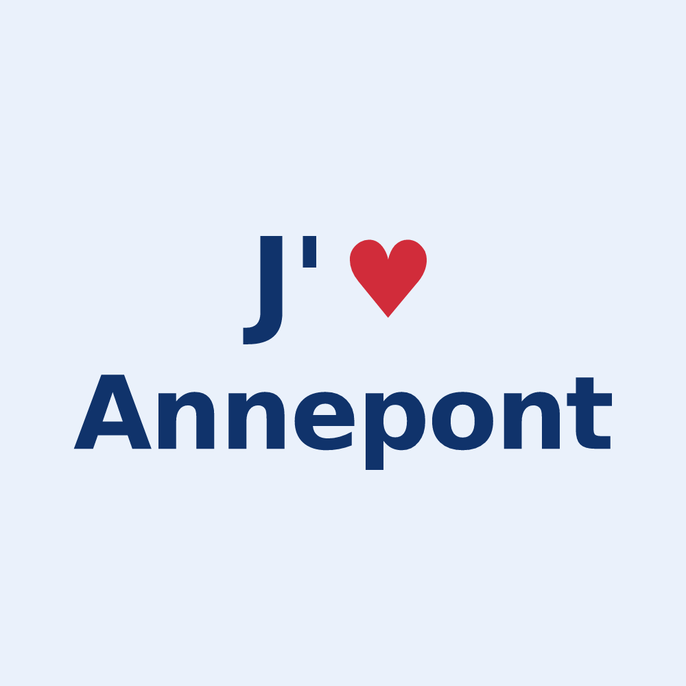 Sticker personnalisé Annepont — design J'aime Annepont