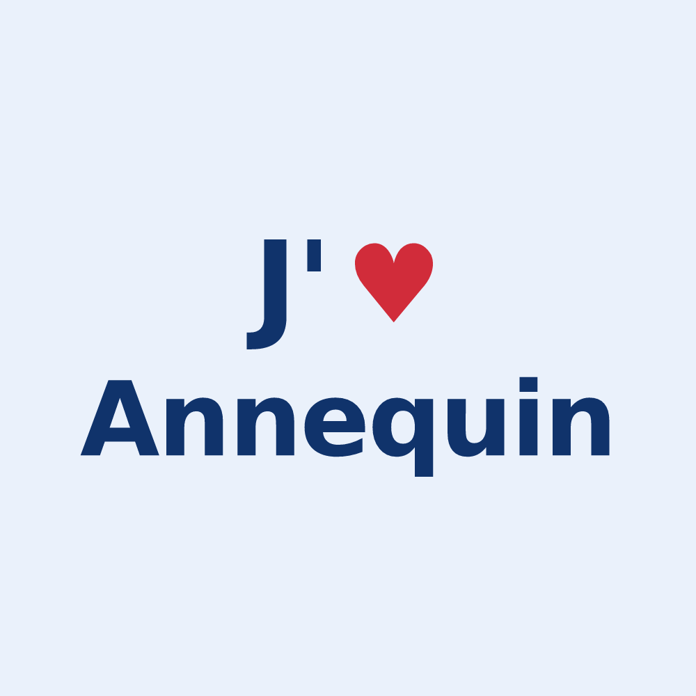 Sticker personnalisé Annequin — design J'aime Annequin