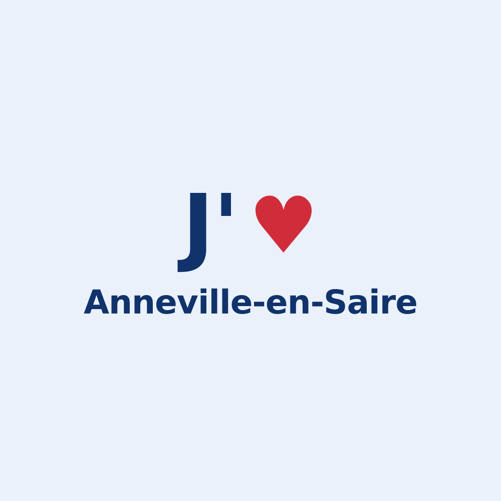 Sticker personnalisé Anneville-en-Saire — design J'aime Anneville-en-Saire