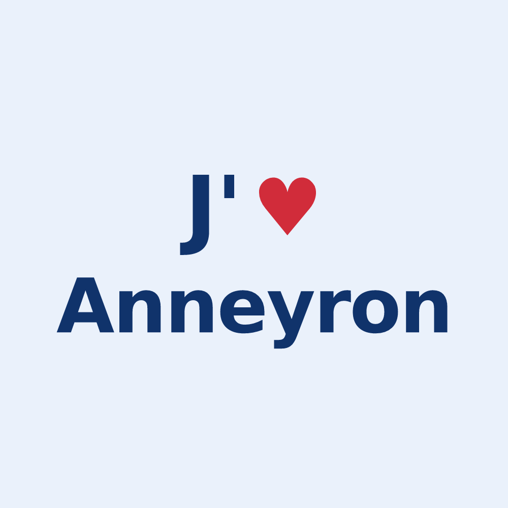 Sticker personnalisé Anneyron — design J'aime Anneyron