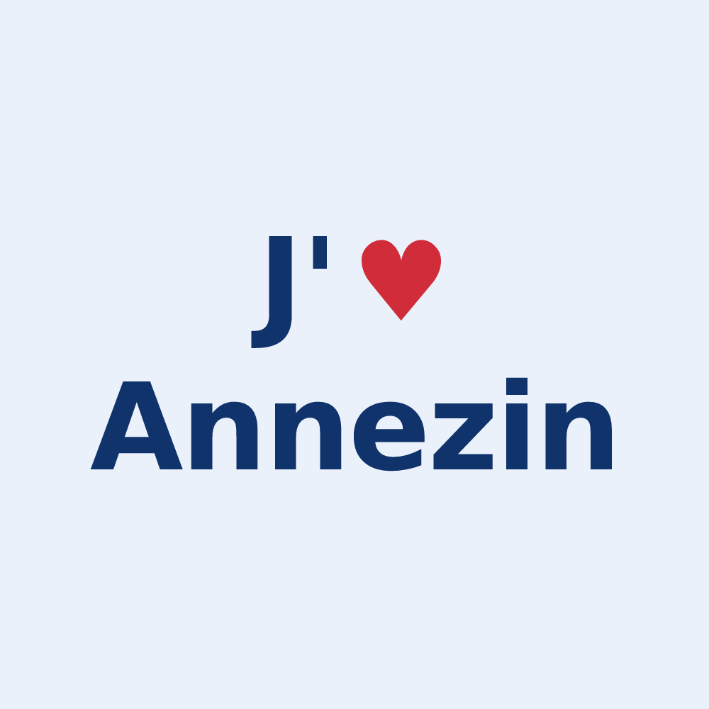 Sticker personnalisé Annezin — design J'aime Annezin