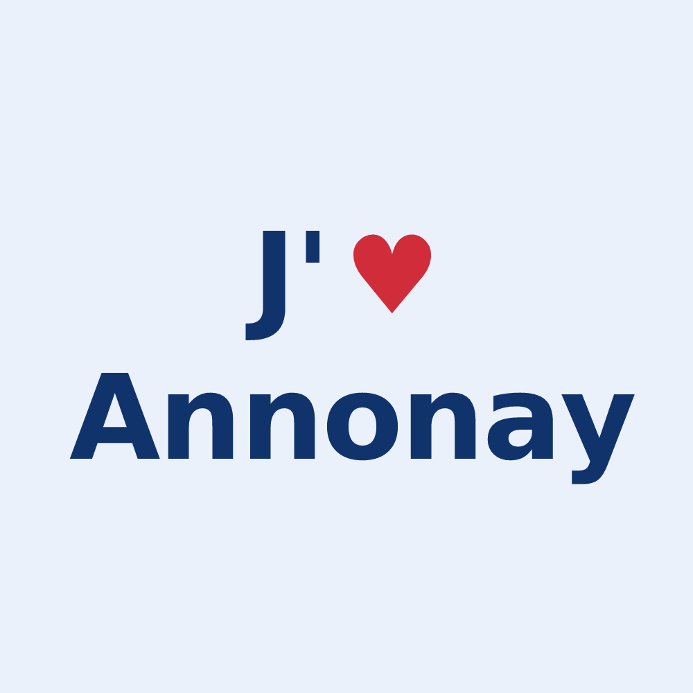 Sticker personnalisé Annonay — design J'aime Annonay