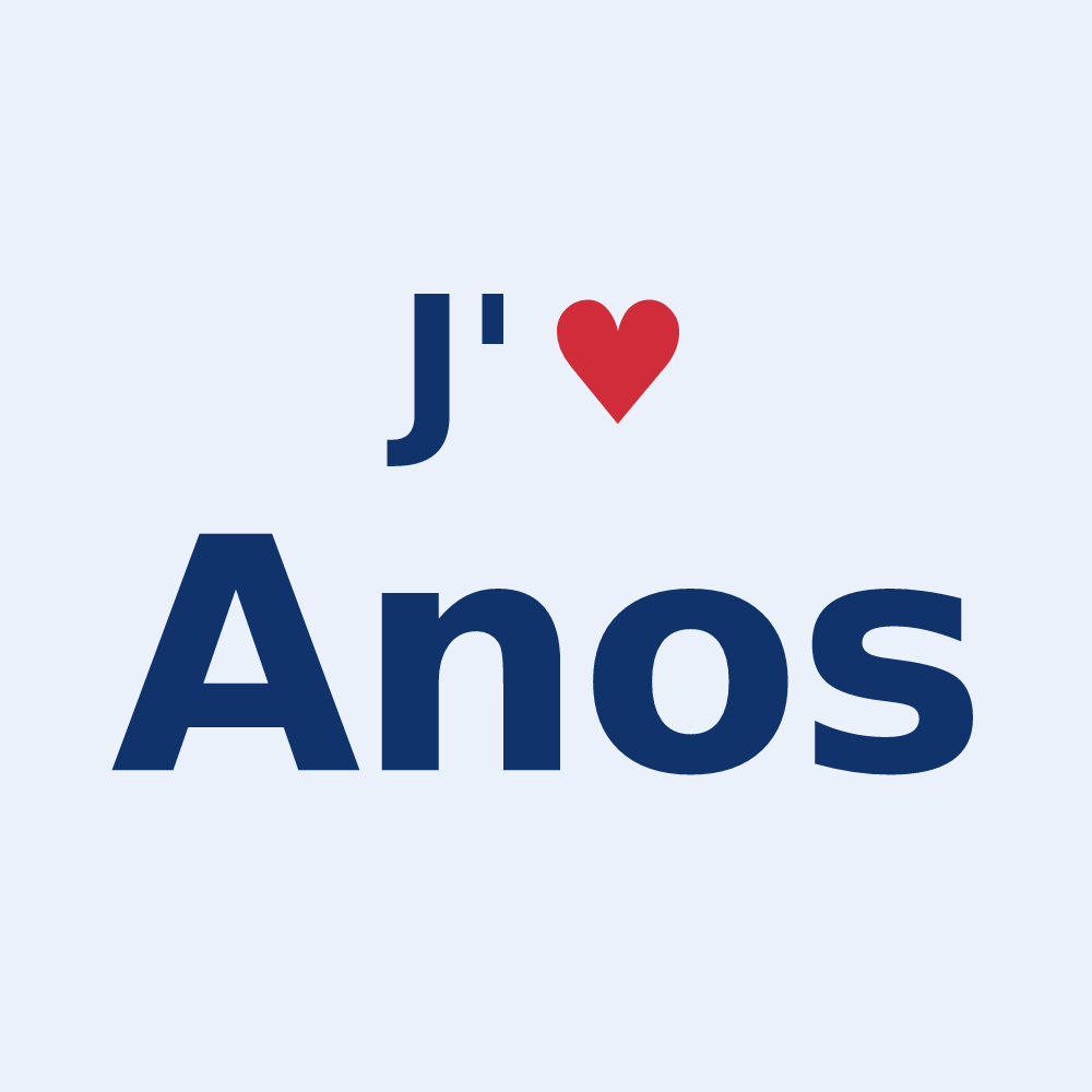 Sticker personnalisé Anos — design J'aime Anos