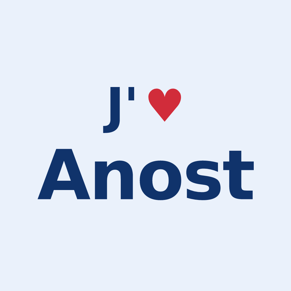 Sticker personnalisé Anost — design J'aime Anost