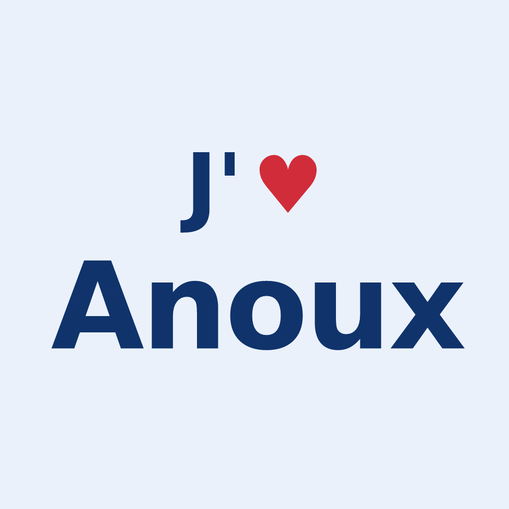 Sticker personnalisé Anoux — design J'aime Anoux